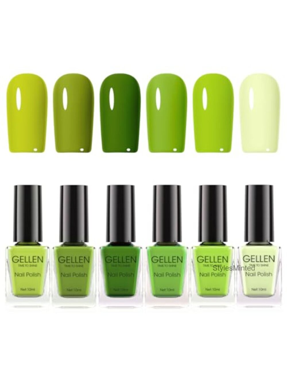 6-Piece Nail Polish Set Quick Dry Long Lasting 4-Free Formula